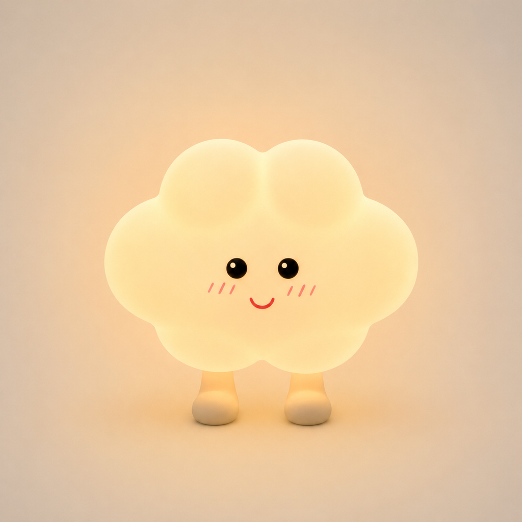 Kawaii Moon, Star & Cloud Night Light — Magnetic Silicone Bedside Lamp