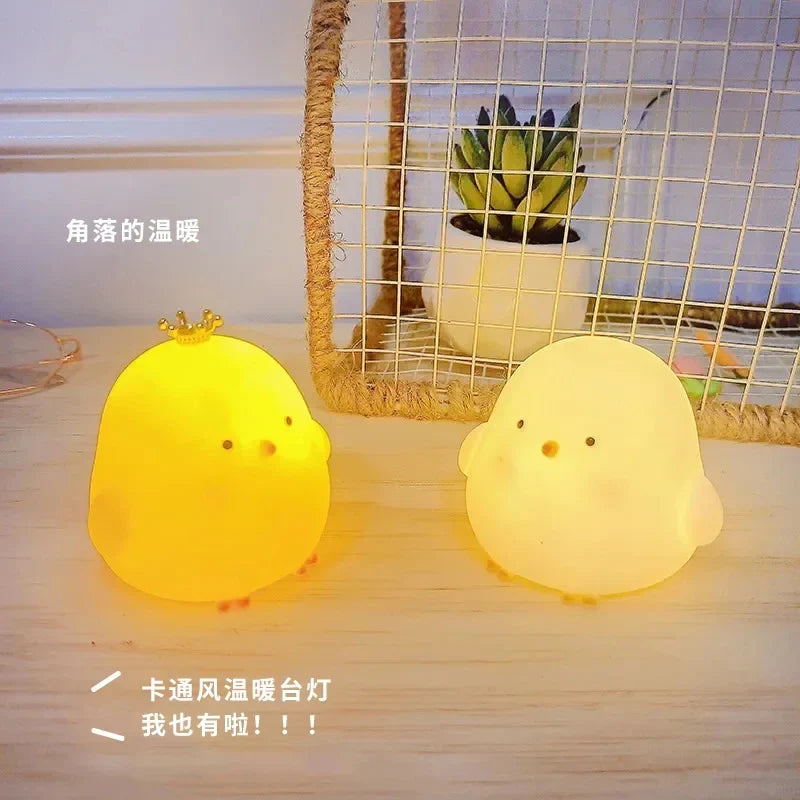 Kawaii Chicken Soft Night Light — Cozy Bedside Lamp for Kids
