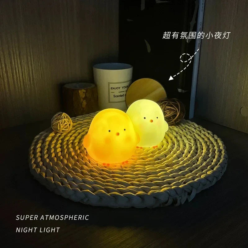 Kawaii Chicken Soft Night Light — Cozy Bedside Lamp for Kids