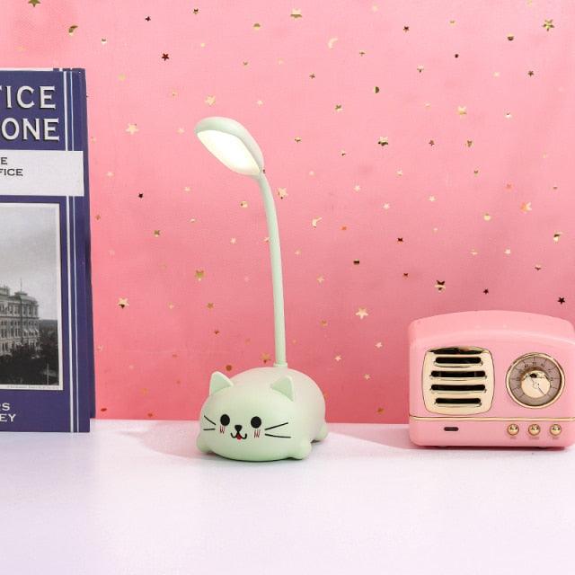 Cute Animal LED Desk Lamp — Pig, Rabbit & Cat Gooseneck Study Light