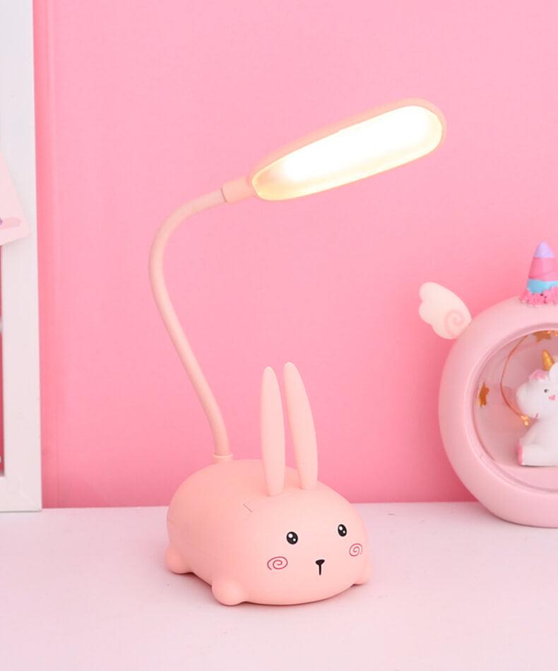 Cute Animal LED Desk Lamp — Pig, Rabbit & Cat Gooseneck Study Light
