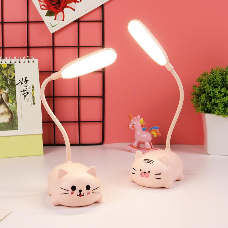 Cute Animal LED Desk Lamp — Pig, Rabbit & Cat Gooseneck Study Light