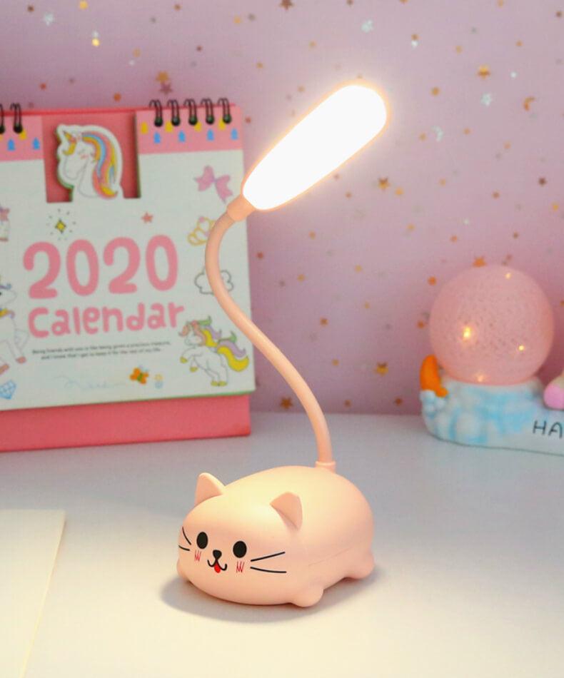Cute Animal LED Desk Lamp — Pig, Rabbit & Cat Gooseneck Study Light