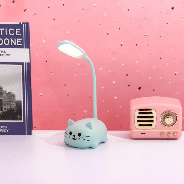 Cute Animal LED Desk Lamp — Pig, Rabbit & Cat Gooseneck Study Light